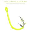 50pcs/box Anti-rust Barbed Fishing Hooks With Barb Fluorescence Hook  Sea Fishing Tackle