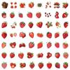 55 Pcs Strawberry Cartoons Graffiti Stickers: Waterproof & Perfect for Skateboards and Decorations