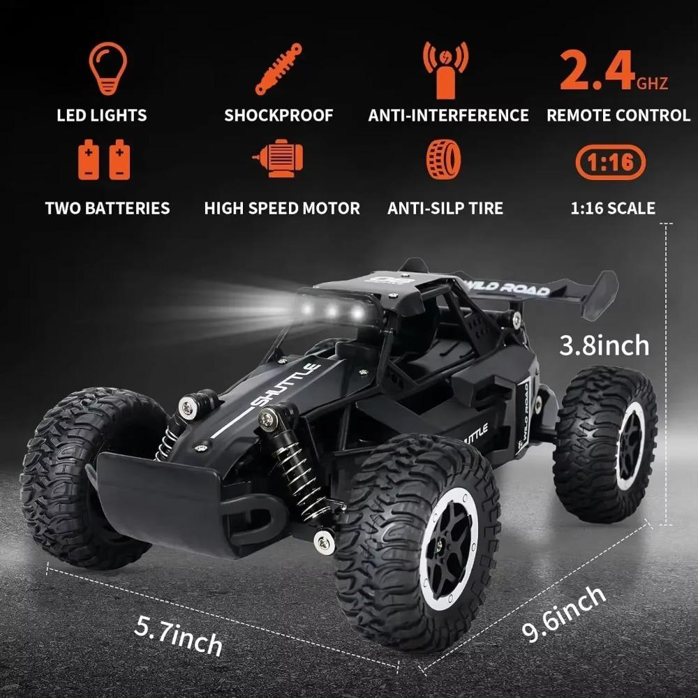 2.4Gh Alloy Model RC Car 1:16 Scale Rock Crawler  Outdoor Trucks Car Gifts Kids Toys