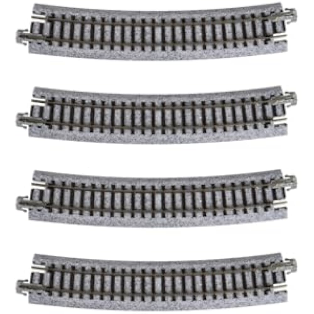 KATO N Gauge Curved Line R481-15° 4 Pack 20-160 Model Train Supplies