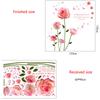 Pink Rose Wall Sticker for Romantic Bedroom Living Room Decor Self Adhesive Decorative Flowers for Doors Walls