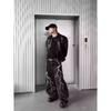 Amerikanische High Street Yabi Stil Dorn Blitz Stickerei Weite Hosen für Männer Nische Hip-Hop Locker Gerade Hosen Schlaghosen