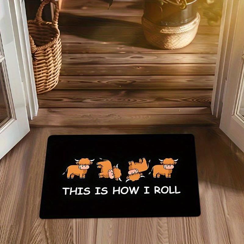 

Yak Door Mat – Cartoon Animal Design, Soft Entryway Mat for Bedroom, Living Room, Kitchen door mat entrance 40x60cm16x24in