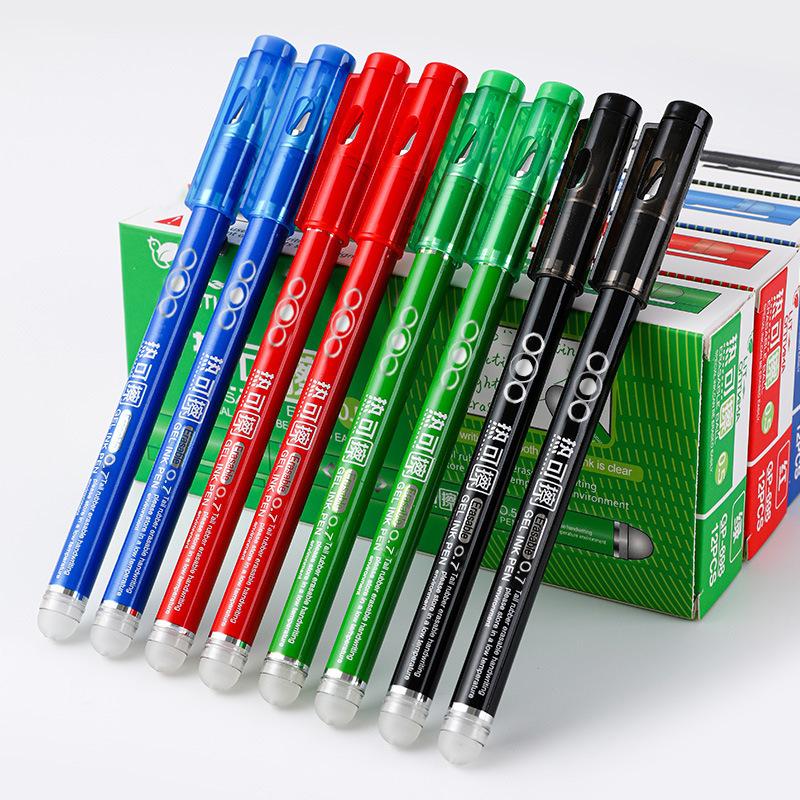 

4Pcs Heat Erasable Pens Bullet Nib Colored Gel Pen 0.7Mm Smooth Writing Black Blue Red Green Ink Heat Sensitive Pens