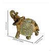 Elephant Figurine with Raised Trunk VintageStyle Decorative Tone for Living Room, Display