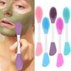 Silicone Facial Clean Brush Double Head Skin Care Tools Beauty Facial Massage Brush