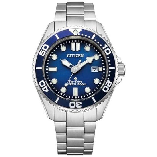 CITIZEN Wristwatch PROMASTER MARINE Series Eco-Drive Diver 200m Model Navy Luminous (Hands + Index) Anti-Reverse Bezel Screw Lock Crown Mens