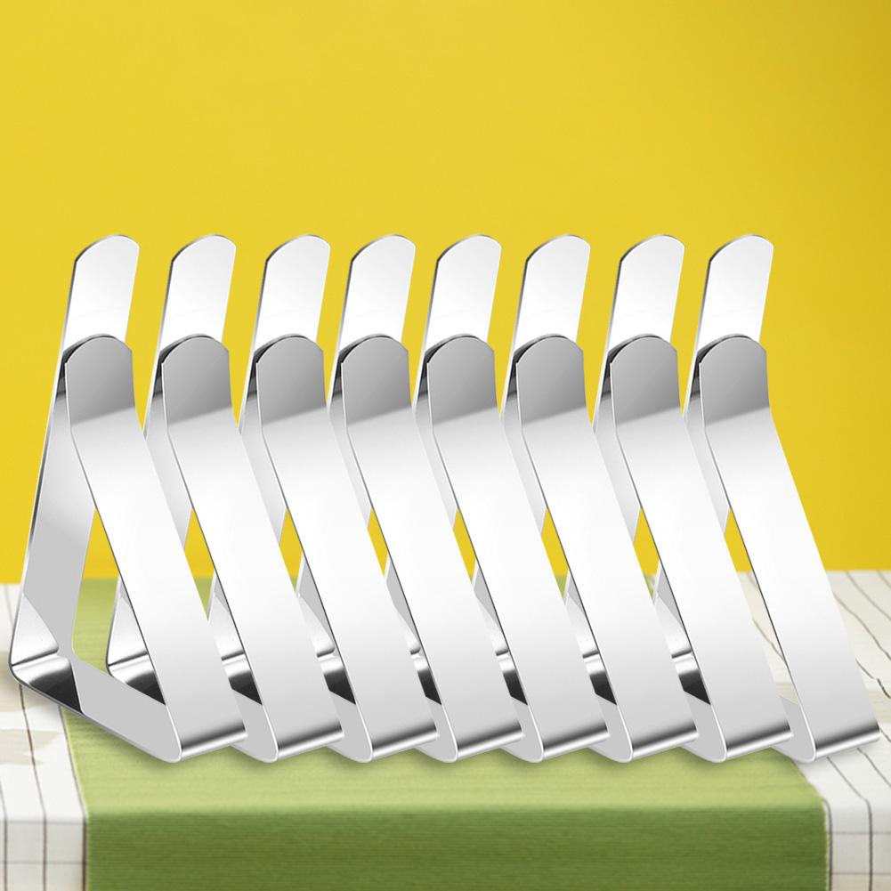 4-20Pcs Tablecloth Clamps Stainless Steel Anti-Slip Securing Holder Wedding Camping Promenade Table Cloth Cover Fix Clips