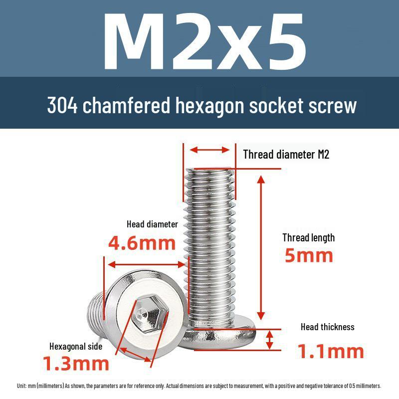 Yigu 304 Stainless Steel M2-M12 Countersunk Flat Head Hex Screw for Furniture & Cabinets