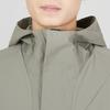 Adidas Logo Fleece-Lined Hooded Jacket Men Outerwear Pebble Silver-Grey IK7682