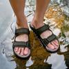 Men Slippers Wide Palm Women Outdoor Summer Black Couple Sandals Open Toe Beach Shoes Sport Slippers Unisex Plus Size