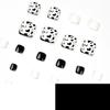 Summer Black and White Leopard Print Foot Nail Piece Fake Nail Nail Piece Nail Piece Nail Piece Wearable Nail Piece Nails