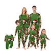 Familie Matchende Trykksett Pyjamas Loungewear Antrekk Familie Matchende Langermet Topp+Bukse Sett