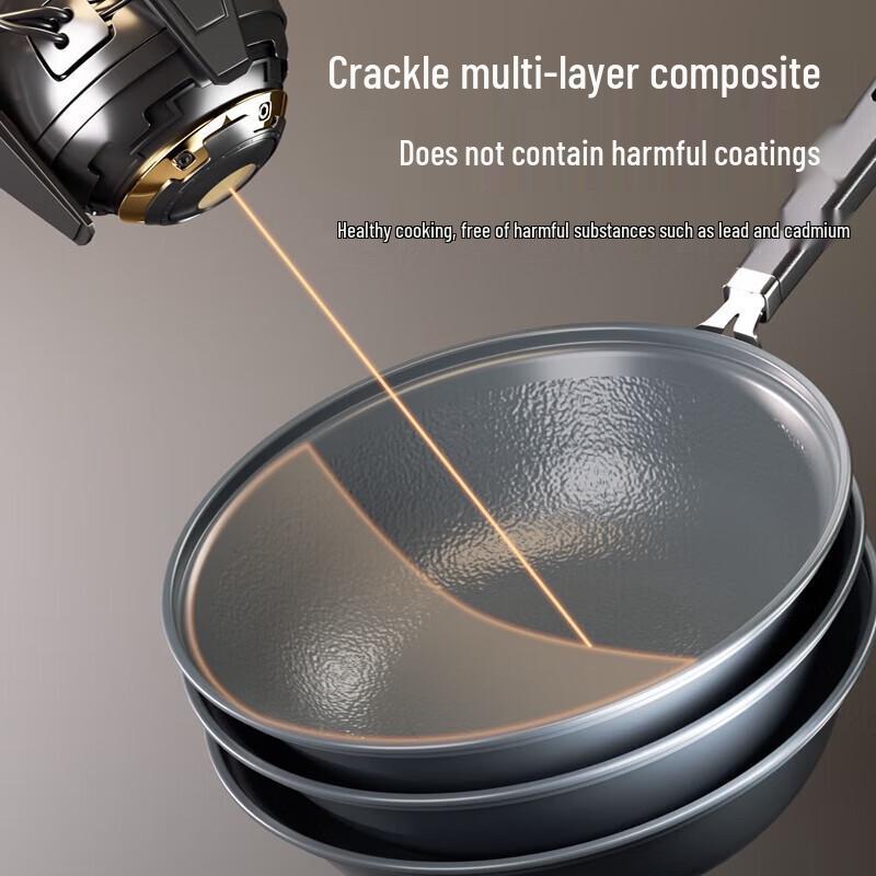 BSK Iris Ice Crack 304 Stainless Steel Micro Pressure Wok