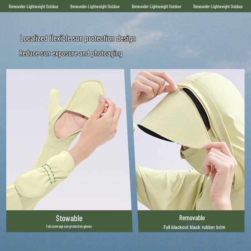 Beneunder Mid-Length Ice Silk Sun Protection Jacket