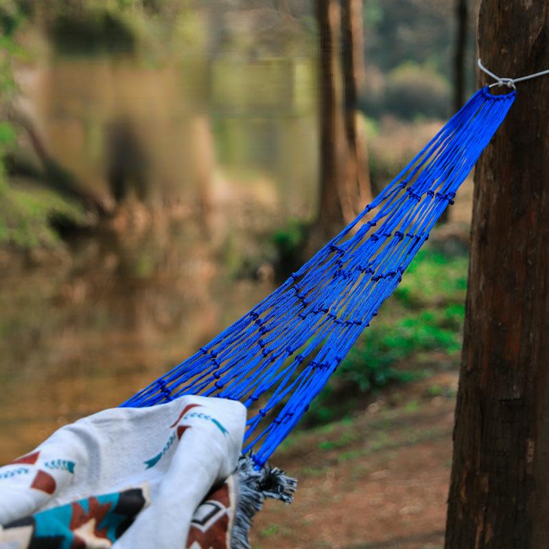Portable 10 Strand Rope Nylon Net Single Size Outdoor Camping Hiking Garden Hammock with