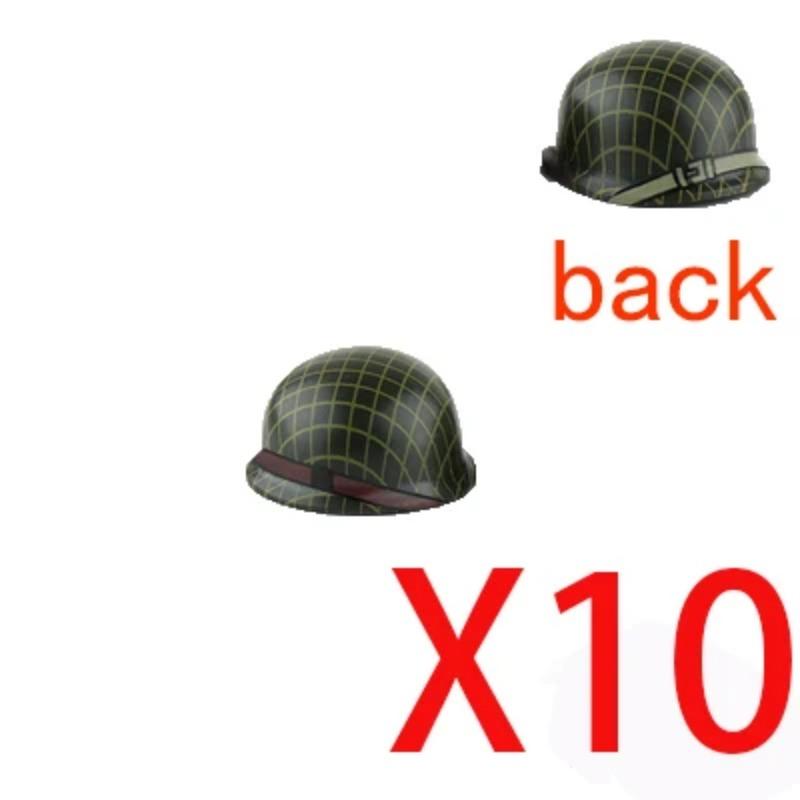 

Аксессуары для военных строительных блоков времен Второй мировой войны Фигурка Солдат Каска Игрушка СССР1 США Великобритания Японская шляпа Мини-кирпич Капюшон Маска Огнемет