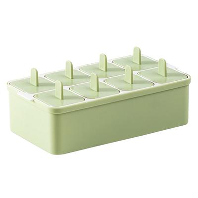 DIY Popsicle Mold Square Ice Cream Making Box Creative Dual Layer Design Tool Green Ice Grid Mold