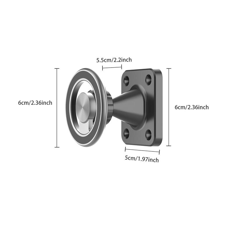 Magnetic Wall Mount Phone Holder For Truck/Car/Boat/Wall/Desk,Compatible All Smartphone,360 Degree Free Rotation