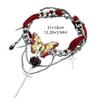 Eyes Y2K Velvet Necklace Gothic Style Tassel Beaded Necklace Vintage Butterfly Rose Choker  Club