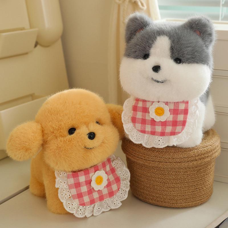 Dundun Puppy Plush Toy: Golden Retriever & Husky Sleep Doll Gift for Girls