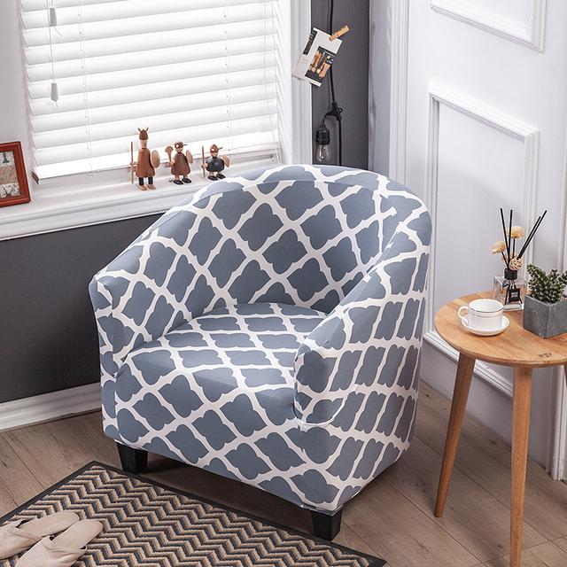 Club Chair Cover Small Sofa Skins Protector Single Seat Chair Cover Arm Chair Slipcovers For Dining Room Floral Printed