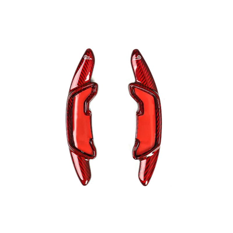 For Hyundai IONIQ 5 N 2024 2025 Real Red Black Carbon Fiber Steering Wheel Paddle Shifter Gear Shift Extension LHD RHD