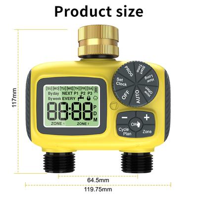 Temporizador de Irrigação Automático de 1/2 Saída IPX5 Visor LCD Jardim Rega Automática Irrigação Sistema de Rega Irrigação de Plantas