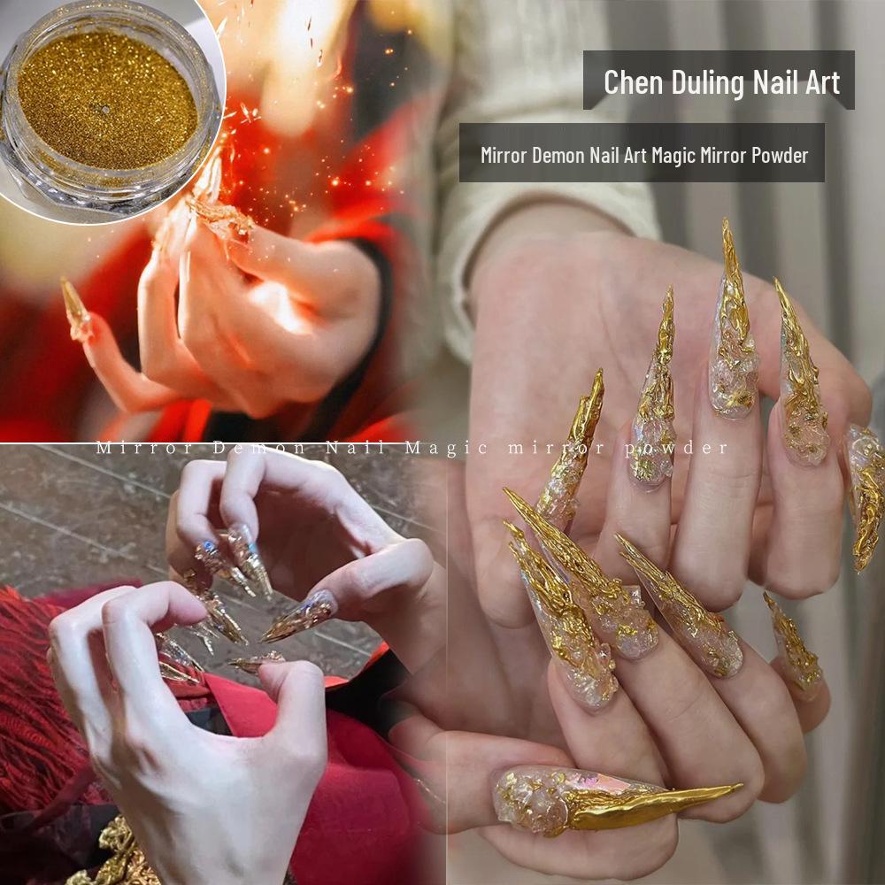 

Eternal Night Galaxy Gold Fairy Nail Art Mirror Powder