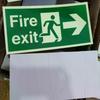 1 Sheet Glow-In-The-Dark Safety Exit Emergency Passage Sign Label Sticker Luminous Escape Direction Guide Sign Stickers
