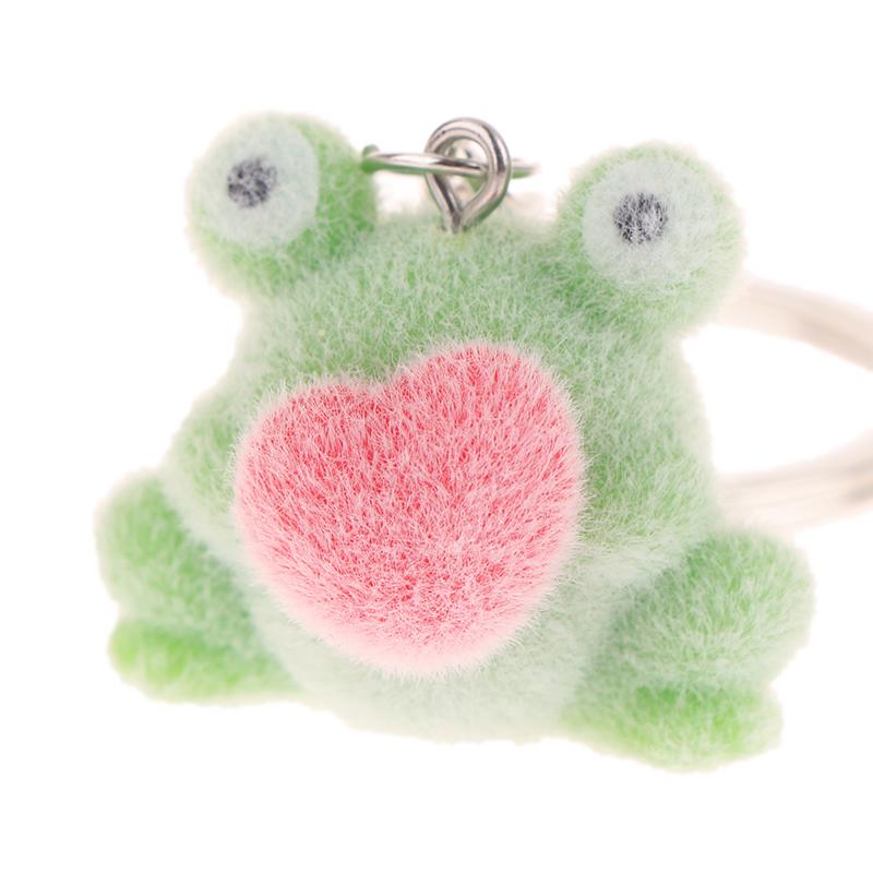 1 Stück Flauschiger Niedlicher Liebe Frosch DIY Handykette Taschenanhänger Ohrringe Autoanhänger
