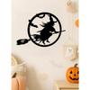 Spooky 3 Witch Wall Art Metal Mural Sticker Home Decor Kids Living Room Nursery Modern Metal Sculpture Waterproof Rustproof Durable Birthday Gift