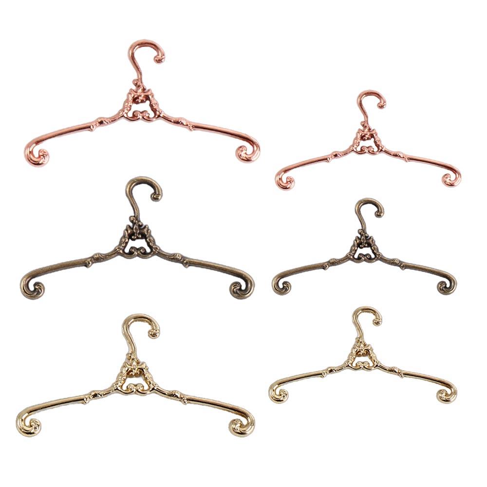 5Pcs Metal Doll Clothes Hanger Windproof Dolls Clothes Rack  Dress Pants Accessories