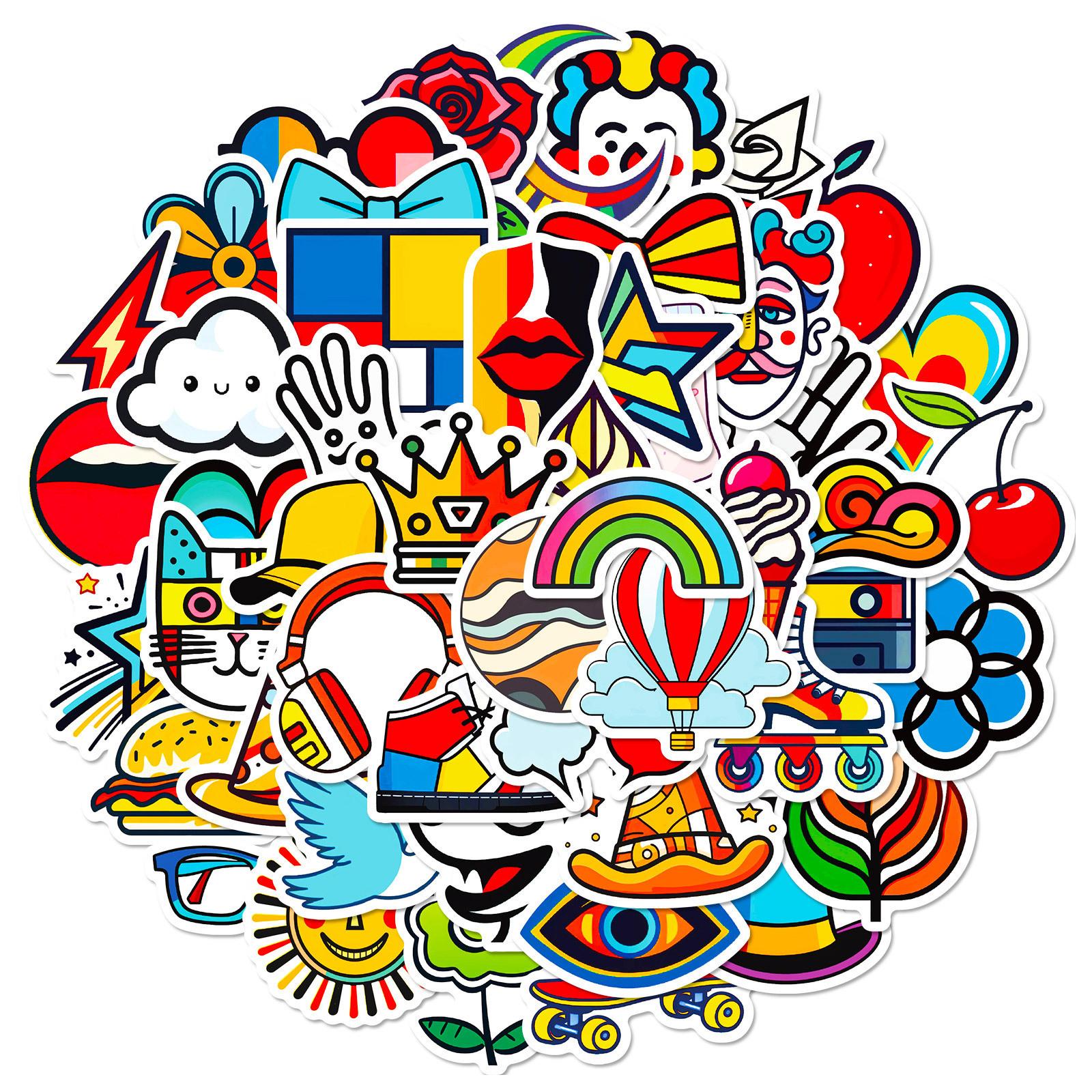 

50 American Stickers Street Art Graffiti TEMU European and American Personalized Stickers