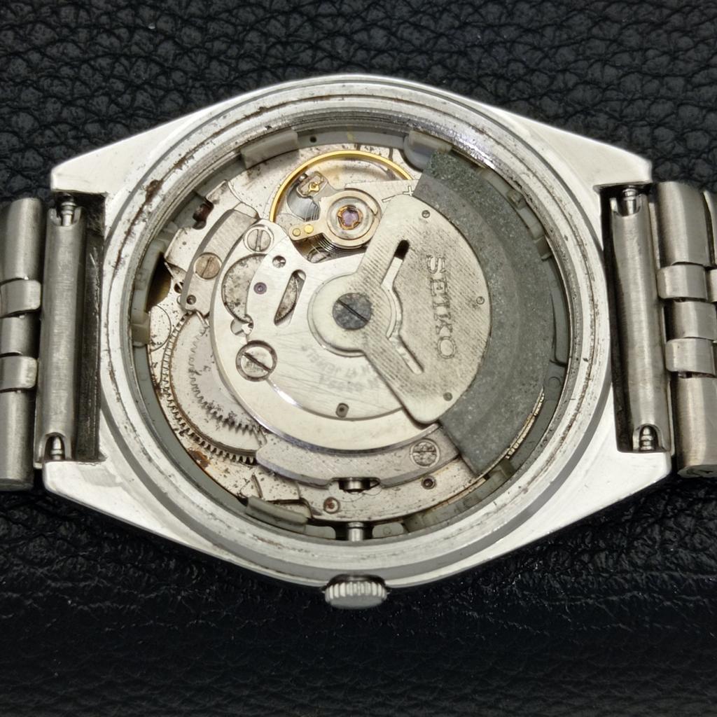 GENUINE VINTAGE SEIKO 5 AUTOMATIC JAPAN MENS BLACK COLOR DIAL WATCH A500097-2 R151a-a500097