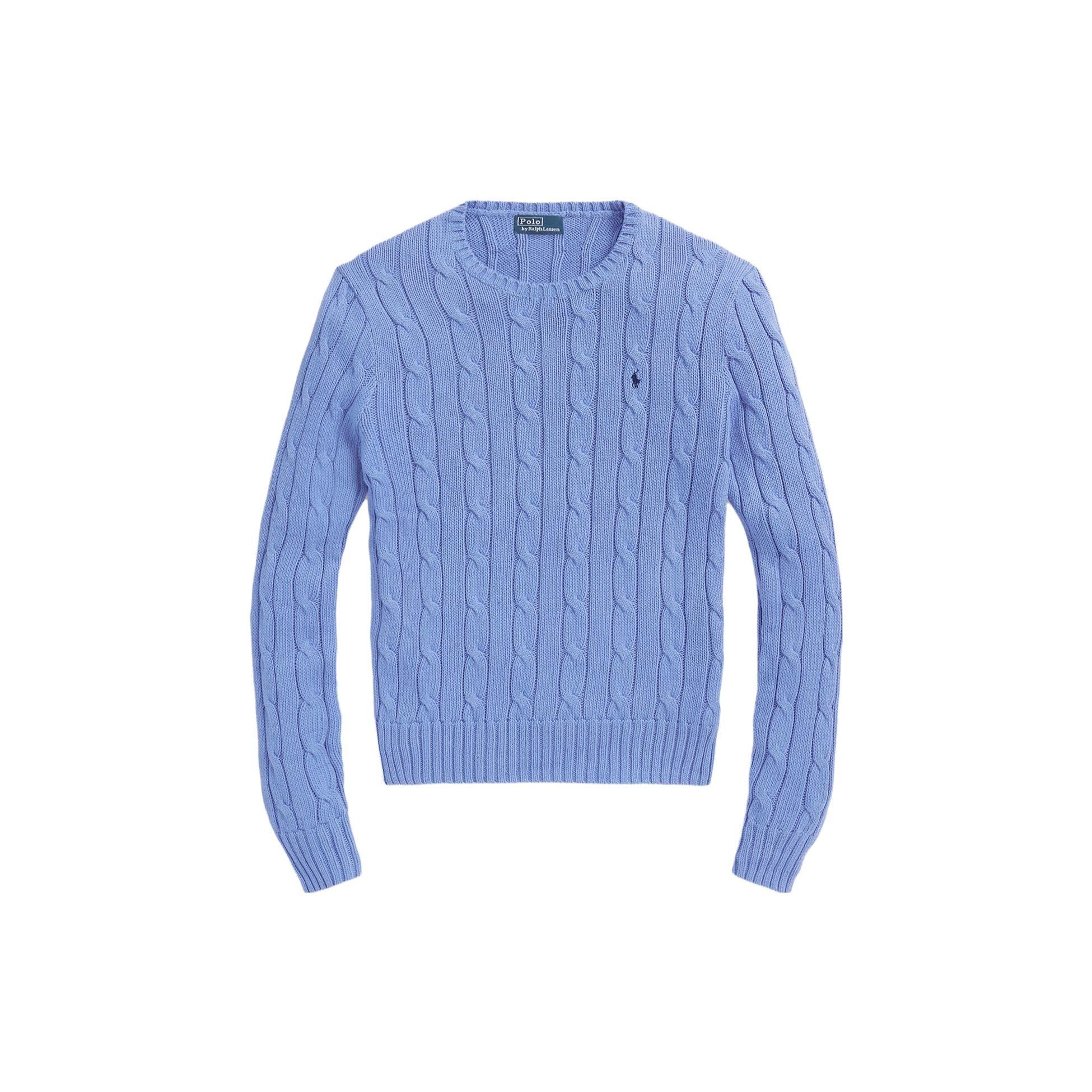 

Polo Ralph Lauren SS23 однотонный толстый вязаный свитер с вышивкой женский свитер синий 211891640-003 M