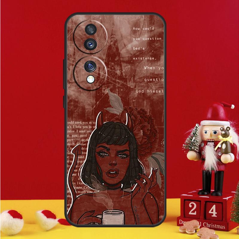 Aesthetic Devil Woman Bad Girl Case For Honor Magic 7 6 8 Pro Honor Win X9a X9b X9c X9d X8c X8b 50 70 90 200 400 Lite Cover