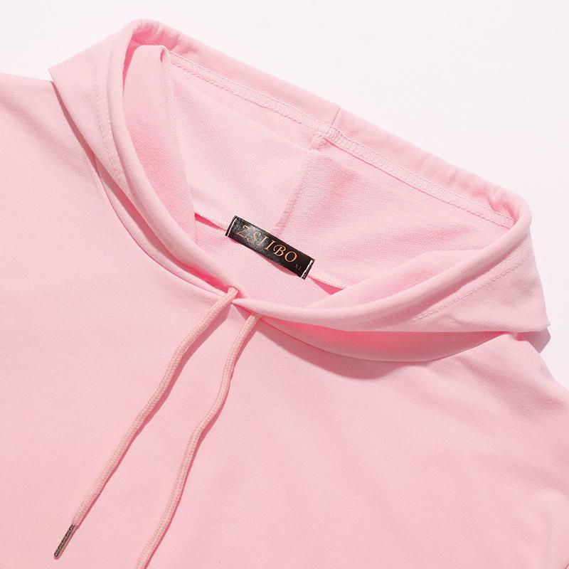 European and American spring and autumn winter hooded casual solid color street warm women's sportswear