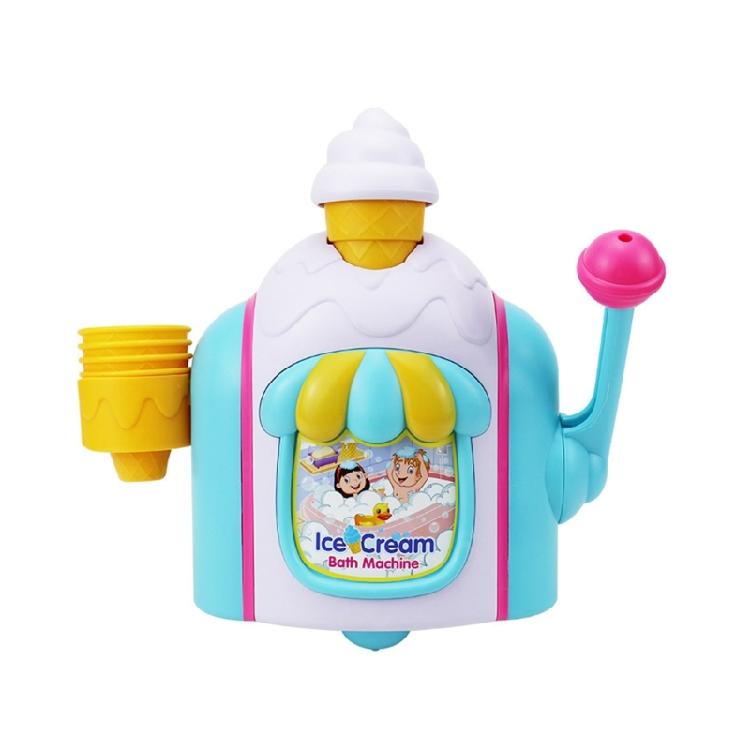 Ice Cream Bubble Maker Foam Machine Bath Entertainment Toy Safe Foam Maker Toy for Toddler Shower Time Fun Bathing Toy