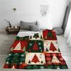 Christmas Tree Flannel Blanket All Season Breathable Warm Home Bed Throw Comfortable Soft Skin Friendly