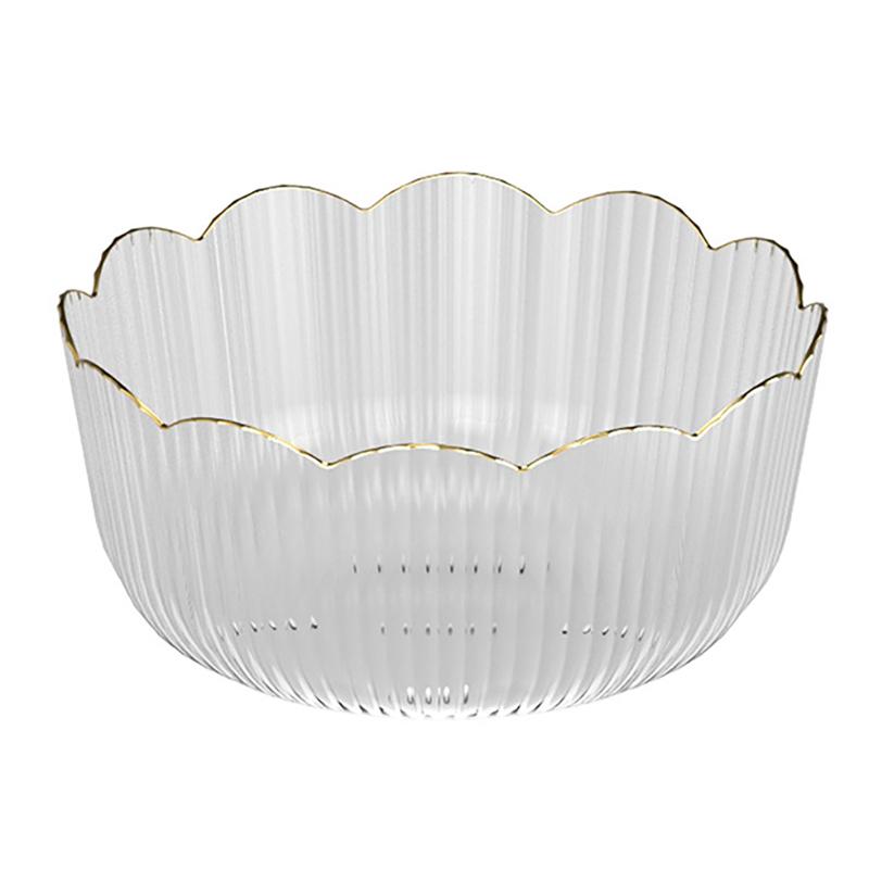 

Многофункциональная большая емкость для фруктов, прозрачная пластиковая фруктовая чаша, штабелируемая салатница, хранение в гостиной, поднос для фруктов