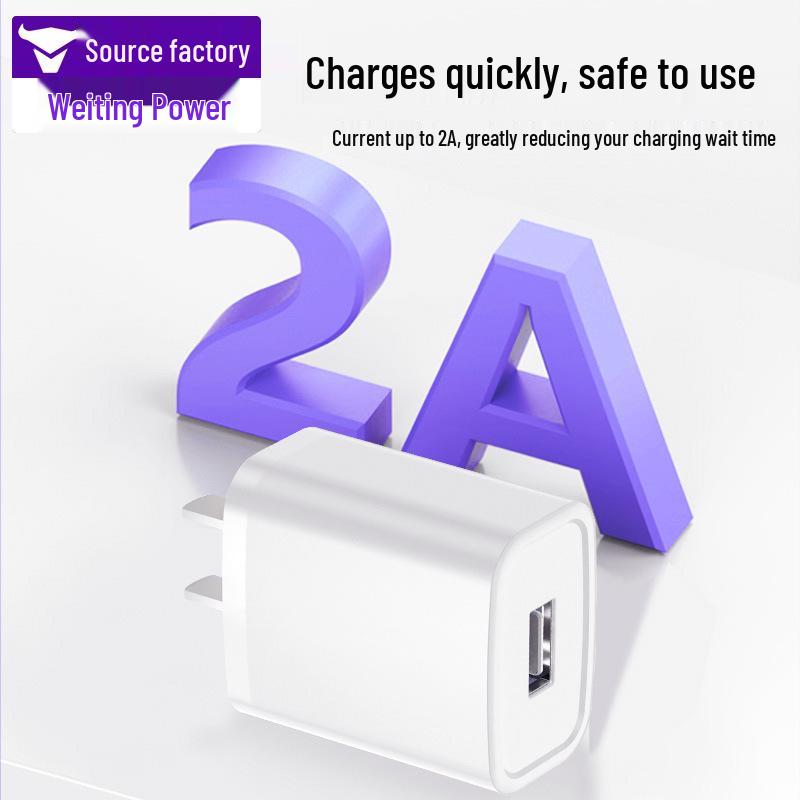 3C Certified 5V 2A Single-Port USB Phone Charger, Portable Power Adapter