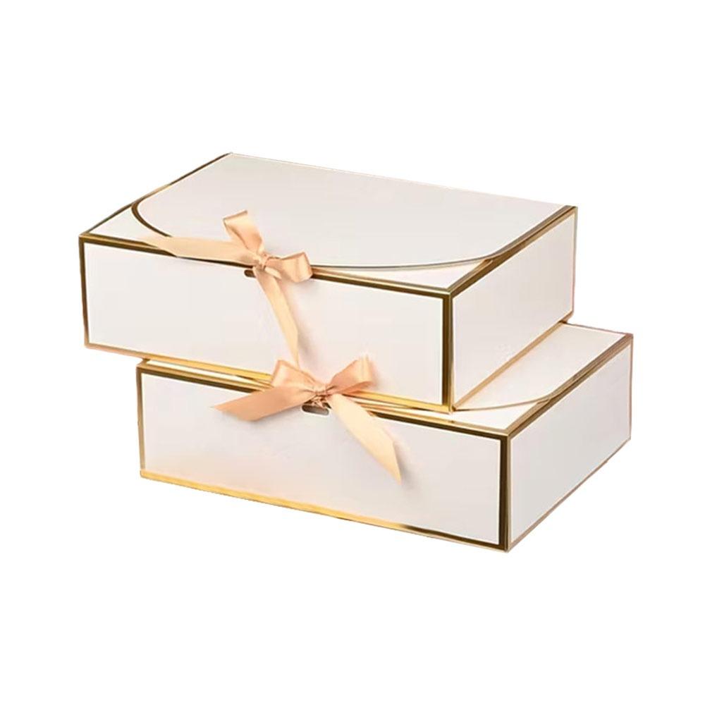 2Pcs Paper Gift Boxes with Lids Bridesmaid Box Elegant Proposal Gift Box  for Wedding Birthday Party