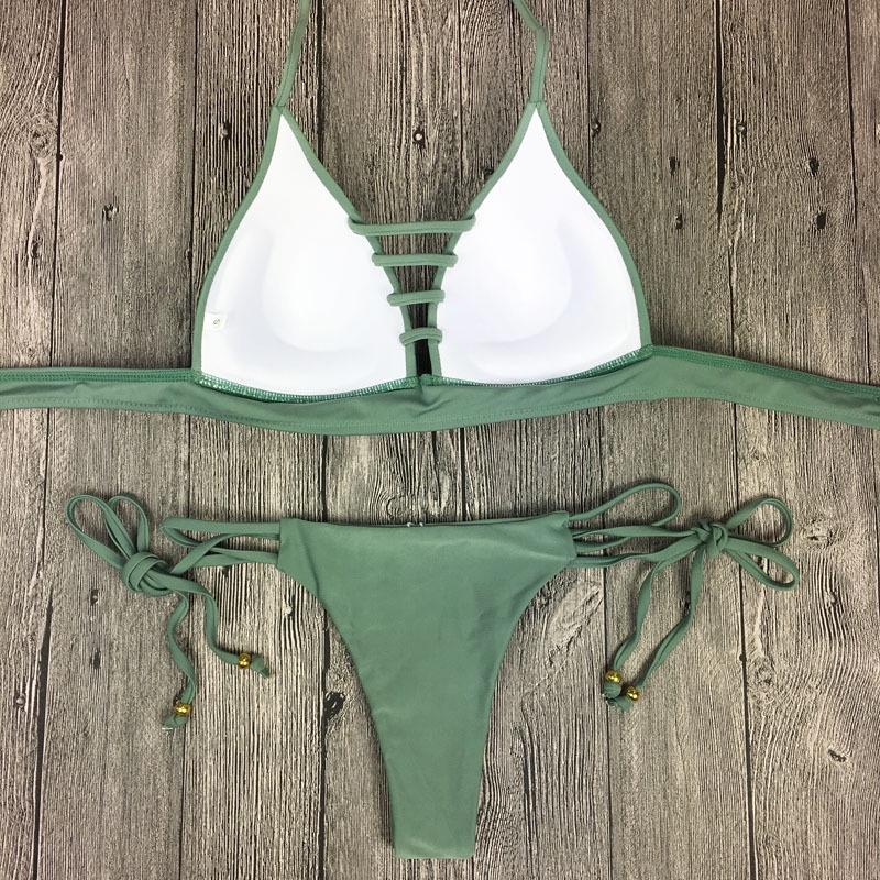 Set di bikini alla moda di alta qualità per donna con elegante reggiseno push-up