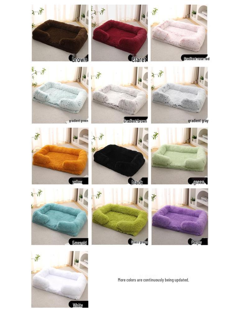 Plush Round Pet Bed for Dogs & Cats - Winter Dog Mat