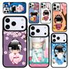 Capa Case for iPhone 17 Air 16 Pro Max 15 Plus 11 13 Mini 14 12 Back Phone Cover Japanese Geisha Kokeshi Doll