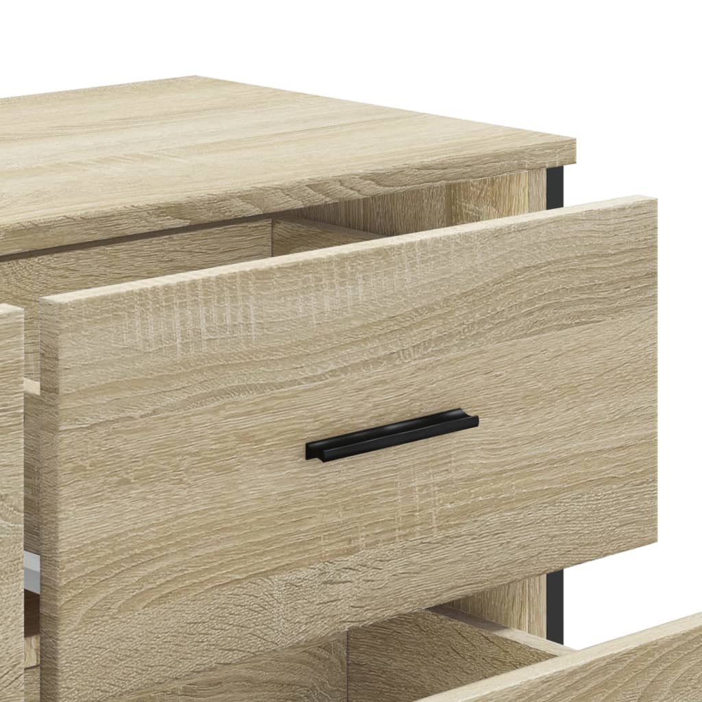 Chest of Drawers Sonoma Oak 91 x 35.5 x 74.5 cm Particleboard