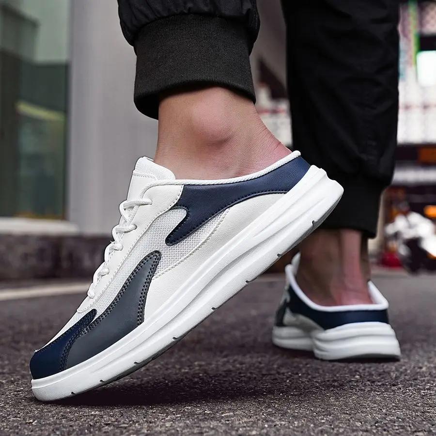 Fashion Half Sandals Man Mules Rubber Shoes Comfortable Pvc Low Price 2025 Fashion High Quality Adult Y2k Elegant Style Slippers for Men