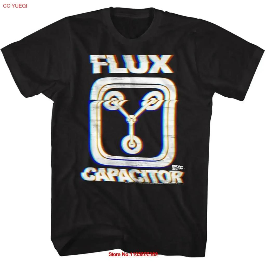 Back to the Future Distorted Flux Capacitor Black T shirt vintage Washed streetwear Versatile Comfortable Stylish vintage