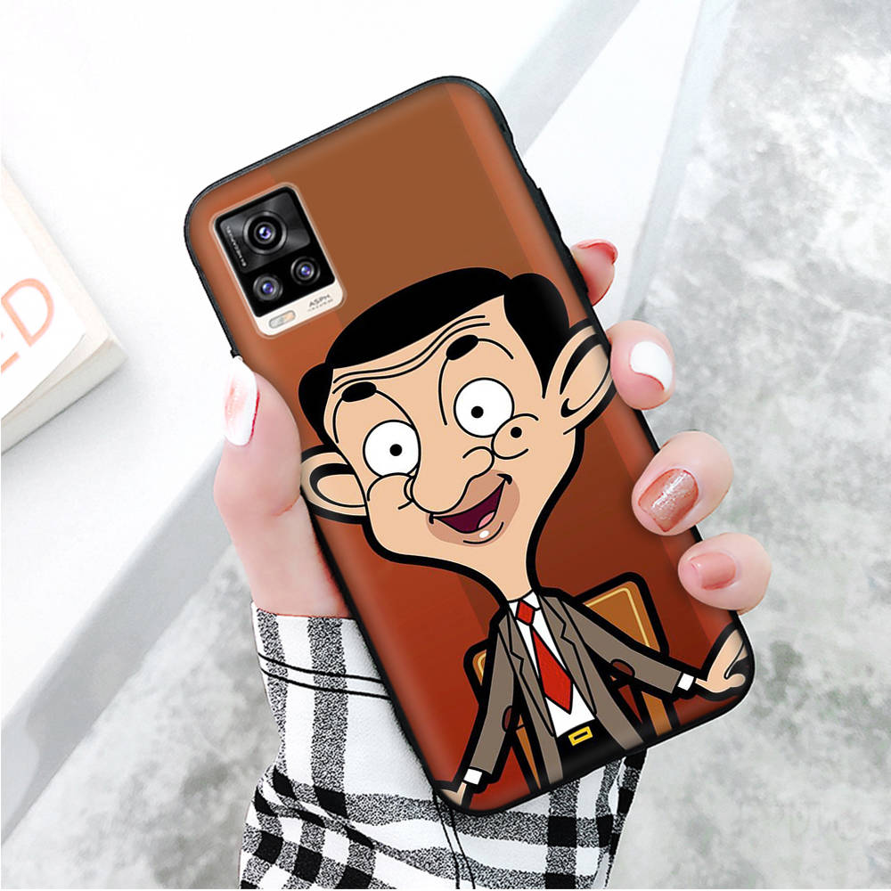 Black Case for Xiaomi Redmi 13C Note 9 iPhone XR 7 8 14 15 11 12 13 X XS Pro Max Samsung A25 S23 S24 FE Ultra Plus Mr. Bean